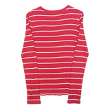 RALPH LAUREN SPORT Womens Red & White Patterned Jumper Crew Neck Basic Knit S