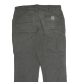 CARHARTT Mens Cotton Black Relaxed Straight Trousers W38 L32 Workwear Utility