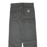 CARHARTT Mens Cotton Blend Regular Black Trousers W32 L30 Workwear Zip Closure