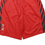 NIKE Mens Red & Black Sports Casual Athletic Shorts S W23 Elite