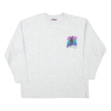 DETTO FATTO Mens White Ski Club Graphic Crew Neck L Cotton Blend Sweatshirt