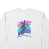 DETTO FATTO Mens White Ski Club Graphic Crew Neck L Cotton Blend Sweatshirt