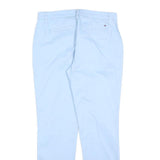 TOMMY HILFIGER Womens Cotton Blend Blue Slim Straight Trousers W30 L29 Casual