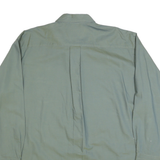 NAUTICA Mens Green Plain Relaxed Fit Shirt 2XL Long Sleeve Button Down Oxford