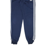 ADIDAS Mens Joggers Navy Blue & White Slim Tapered S W28 L31 Sportswear Track