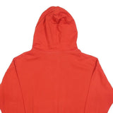 ADIDAS Womens Red Hoodie UK 10 Cotton Blend Casual Comfort Drawstring Hooded