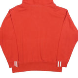 ADIDAS Womens Red Hoodie UK 10 Cotton Blend Casual Comfort Drawstring Hooded