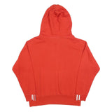 ADIDAS Womens Red Hoodie UK 10 Cotton Blend Casual Comfort Drawstring Hooded