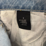 One 5 One Embroidered Jeans - 30W UK 8 Blue Cotton