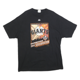 MAJESTIC Mens Black San Francisco Giants Graphic T-Shirt XL Short Sleeve Crew