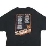 MAJESTIC Mens Black San Francisco Giants Graphic T-Shirt XL Short Sleeve Crew
