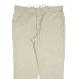 DICKIES Mens Regular Fit Beige Cotton Blend Trousers W42 L30 Workwear Zip