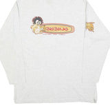 HARDWEAR Womens White Big Bang Squad Hoodie L Cartoon Graphic Cotton Blend