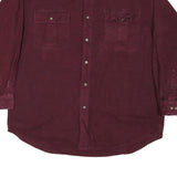 ROPER Mens Maroon Shirt XL Cotton Blend Casual Button Up Long Sleeve Western