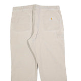 CARHARTT Mens Cotton Blend Beige Relaxed Straight Trousers W40 L28 Workwear