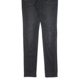 TOMMY HILFIGER Mens Black Slim Skinny Denim Jeans Cotton Blend W30 L34 Zip