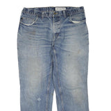 CARHARTT Mens Blue Regular Fit Denim Jeans W38 L30 Workwear Cotton Blend Zip