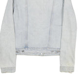 LEVI'S Mens Blue Cotton Denim Jacket M Button Plain Classic Distressed