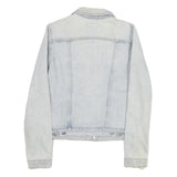 LEVI'S Mens Blue Cotton Denim Jacket M Button Plain Classic Distressed