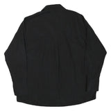 ZARA Womens Black Basic Shirt Long Sleeve Collared Plain M Cotton Blend