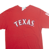 DELTA PRO WEIGHT Mens Red Texas Graphic T-Shirt M Short Sleeve Crew Neck Sports