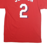 DELTA PRO WEIGHT Mens Red Texas Graphic T-Shirt M Short Sleeve Crew Neck Sports