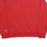 CHAMPION Mens Red Crew Neck L Cotton Blend Sweatshirt Pullover Casual