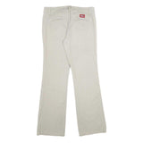 DICKIES Womens Cotton Blend Beige Regular Fit Straight Trousers W30 L30 Workwear