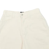 LEE Womens Shorts White Casual Plain XS W25 Cotton Blend Comfortable Summer
