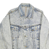 LEE Womens Blue Denim Button Cotton Jacket L Casual Classic Fit