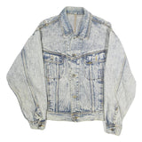 LEE Womens Blue Denim Button Cotton Jacket L Casual Classic Fit