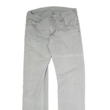 CARHARTT Mens Regular Fit Grey Denim Cotton Blend Jeans W32 L32 Button Closure