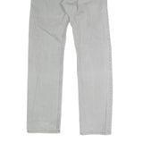 CARHARTT Mens Regular Fit Grey Denim Cotton Blend Jeans W32 L32 Button Closure