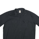 DICKIES Mens Black Cotton Work Shirt 2XL Button Up Short Sleeve Casual