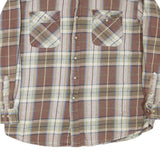 NORTHWEST TERRITORY Mens Brown & Cream Check Shirt XL Classic Button Up Cotton
