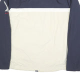 NAUTICA Mens Navy & Cream Colourblock Zip Jacket 2XL Polyester Blend Casual