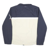 NAUTICA Mens Navy & Cream Colourblock Zip Jacket 2XL Polyester Blend Casual