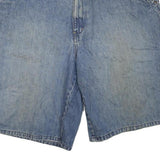 Mens Blue Denim Cargo Shorts L W38 Casual Cotton Blend
