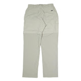 TENSON Mens Polyester Beige Regular Zip Trousers W30 L34 Lightweight Outdoor