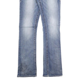 DAY TRIP Womens Slim Blue Denim Light Wash Jeans W30 L32 Classic Fit Zip