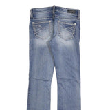 DAY TRIP Womens Slim Blue Denim Light Wash Jeans W30 L32 Classic Fit Zip