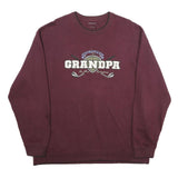 CROFT & BARROW Mens Maroon Golf Pro Grandpa Crew Neck L Cotton Blend Sweatshirt