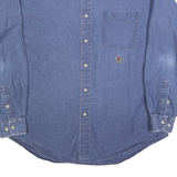 TOMMY HILFIGER Mens Blue Denim Shirt M Cotton Blend Classic Fit Casual