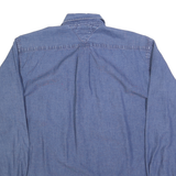 TOMMY HILFIGER Mens Blue Denim Shirt M Cotton Blend Classic Fit Casual
