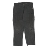 CARHARTT Mens Cotton Blend Black Regular Tapered Trousers W34 L29 Workwear