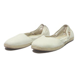 UGG Women's White Leather Slip On Flat Shoes UK 6.5 Comfortable Casual