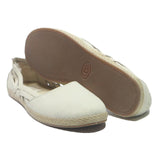 UGG Women's White Leather Slip On Flat Shoes UK 6.5 Comfortable Casual