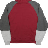 CHAMPION Mens Red & Grey Colourblock Pullover Hoodie M Cotton Blend Casual