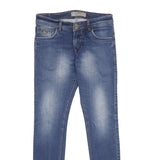 GUESS Womens Jeans Blue Regular Skinny Denim Medium W32 L32 Stylish Zip