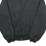 Mens Black Jacket L Polyester Blend Plain Zip Classic Fit Casual Outerwear